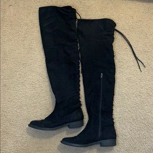 Black Knee High Boots